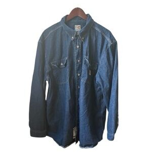 Carhartt Indigo Denim Fire Resistant Shirt XXL